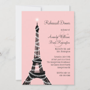 Invitación a la cena a la Torre Eiffel Twinkles