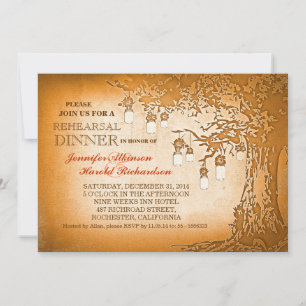Invitación a la cena a partir de un ensayo rústico