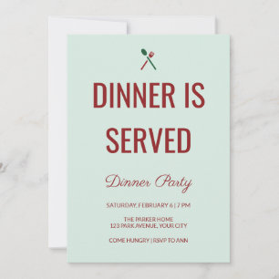 Invitación a la cena alta está servida
