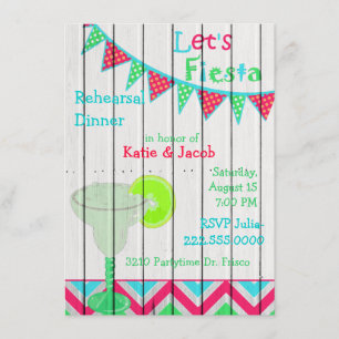 Invitación a la cena Boda de Fiesta Mexicana