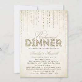 Invitación a la cena con aspecto de Purpurina de o