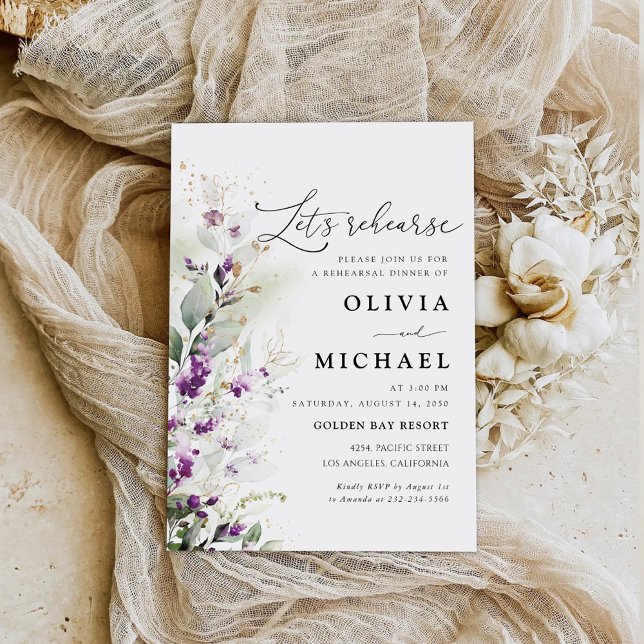 Invitación a la cena con el ensayo de lavanda verd (Subido por el creador)