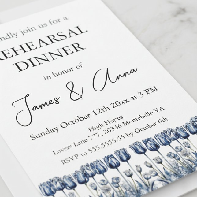 Invitación a la cena con el ensayo Delft Blue Tuli (Subido por el creador)