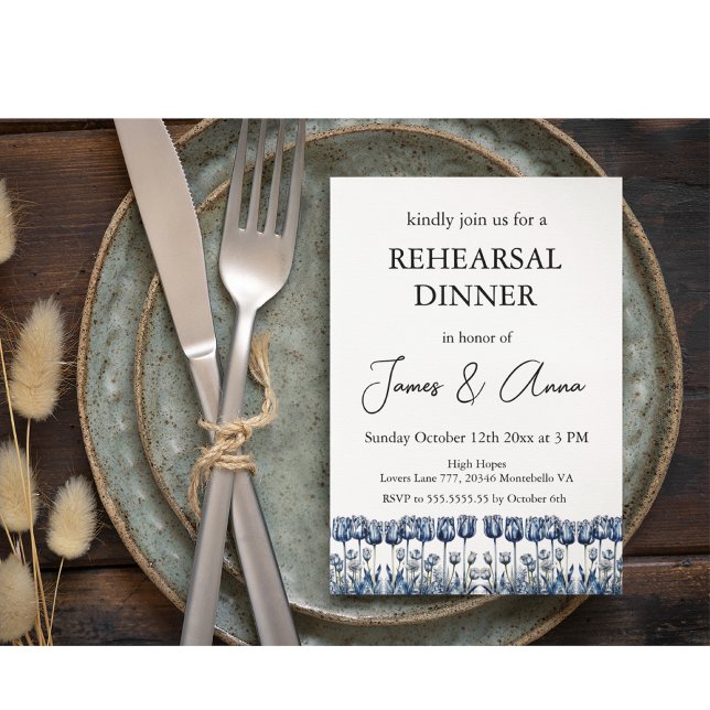 Invitación a la cena con el ensayo Delft Blue Tuli (Subido por el creador)