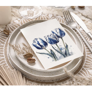 Invitación a la cena con el ensayo Delft Blue Tuli