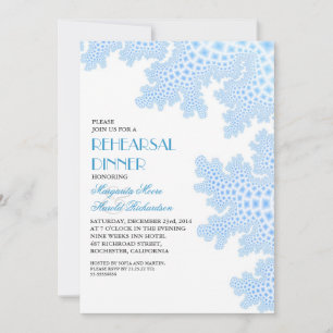 Invitación a la cena con el ensayo Sea Coral Blue