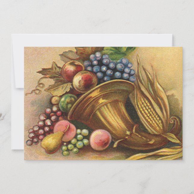 Invitación a la cena de Acción de Gracias (Anverso)