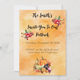 Invitación a la cena de Acción de Gracias