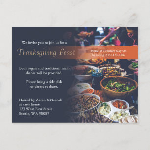 Invitación a la cena de Acción de Gracias