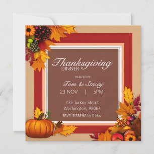 Invitación a la cena de Acción de Gracias