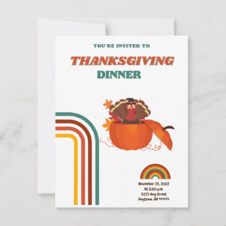Invitación a la cena de Acción de Gracias