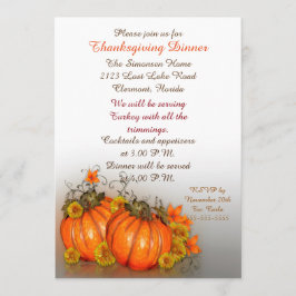 Invitación a la cena de Acción de Gracias