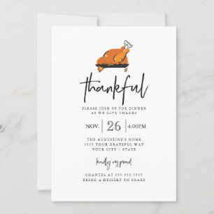 Invitación a la cena de Acción de Gracias