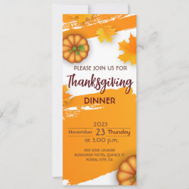 Invitación a la cena de Acción de Gracias