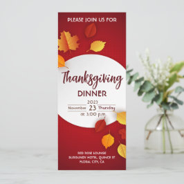 Invitación a la cena de Acción de Gracias