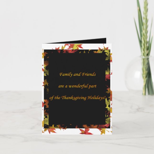 Invitación a la cena de Acción de Gracias (Anverso)