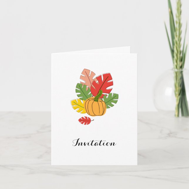 Invitación a la Cena de Acción de Gracias (Anverso)
