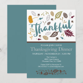 Invitación a la cena de Acción de Gracias