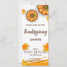 Invitación a la cena de Acción de Gracias