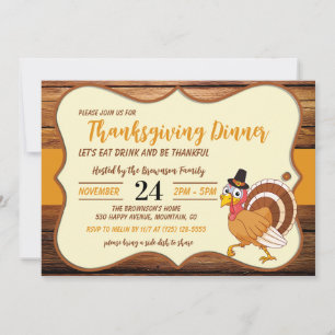 Invitación a la cena de Acción de Gracias