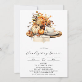 Invitación a la cena de Acción de Gracias, celebra