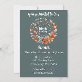 Invitación a la Cena de Acción de Gracias con Amig