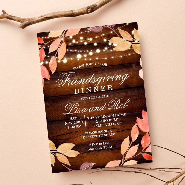 Invitación a la cena de Acción de Gracias con amig (Subido por el creador)