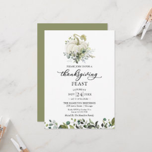 Invitación a la cena de Acción de Gracias con cala
