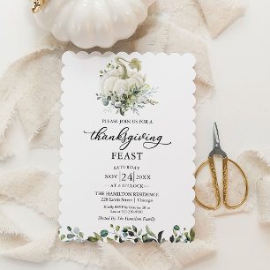 Invitación a la cena de Acción de Gracias con cala