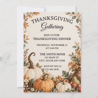 Invitación a la Cena de Acción de Gracias con Esti