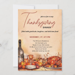 Invitación a la cena de Acción de Gracias con Fest