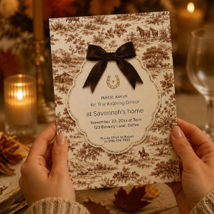 Invitación a la cena de Acción de Gracias con toil