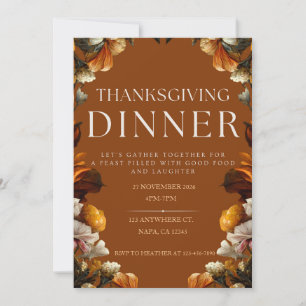 Invitación a la cena de Acción de Gracias de Brown