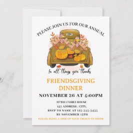 Invitación a la cena de Acción de Gracias de calab