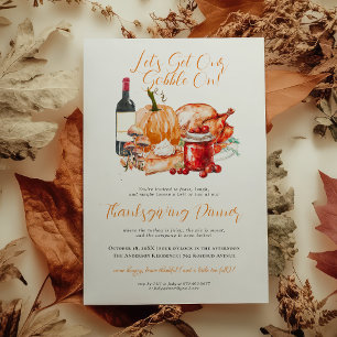 Invitación a la cena de Acción de Gracias de la co