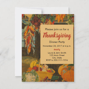 Invitación a la cena de Acción de Gracias de la Ve