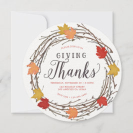 Invitación a la cena de Acción de Gracias de Maple