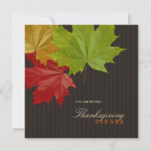 Invitación a la cena de Acción de Gracias de Maple