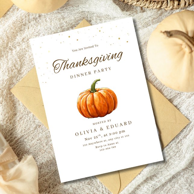 Invitación a la Cena de Acción de Gracias de Otoño (Subido por el creador)