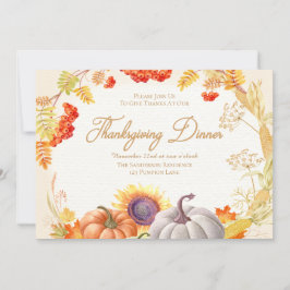 Invitación a la cena de Acción de Gracias de Sunfl