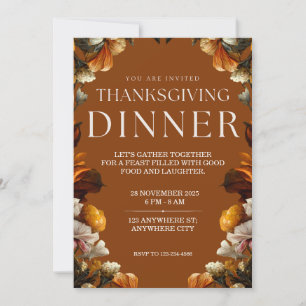 Invitación a la cena de Acción de Gracias en Rusia