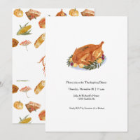 Invitación a la cena de Acción de Gracias en Turqu