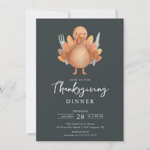 Invitación a la cena de Acción de Gracias en Turqu