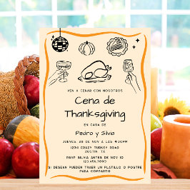 Invitación a la Cena de Acción de Gracias Española