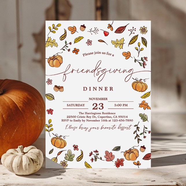 Invitación a la cena de Acción de Gracias para los (Subido por el creador)