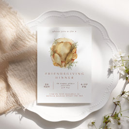 Invitación a la cena de acuarela Turquía Friendsco