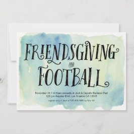 Invitación a la cena de amistades y fútbol
