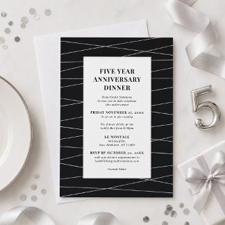 Invitación a la cena de aniversario de cinco años