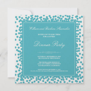 Invitación a la cena de Aqua Confetti
