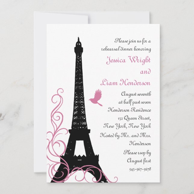 Invitación a la cena de Aves de Amor Negro (Anverso)